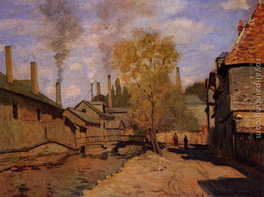 Claude Oscar Monet : Factories at Deville, near Rouen